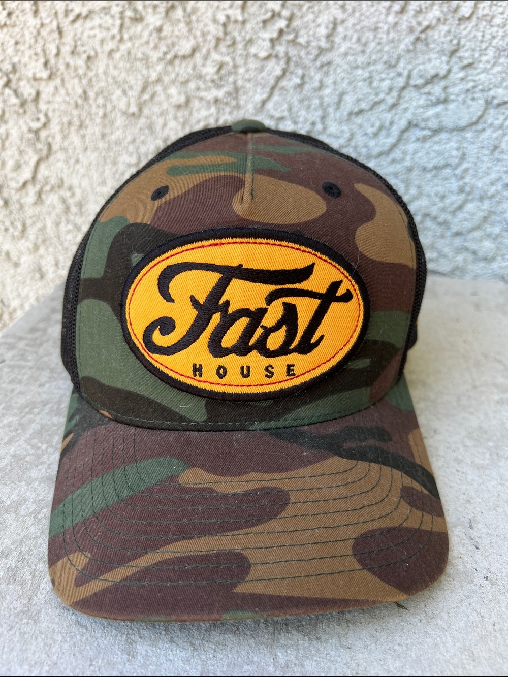 Fasthouse Camouflage Camo Army Military Hunting Outdoor Trucker Hat Green/Brown